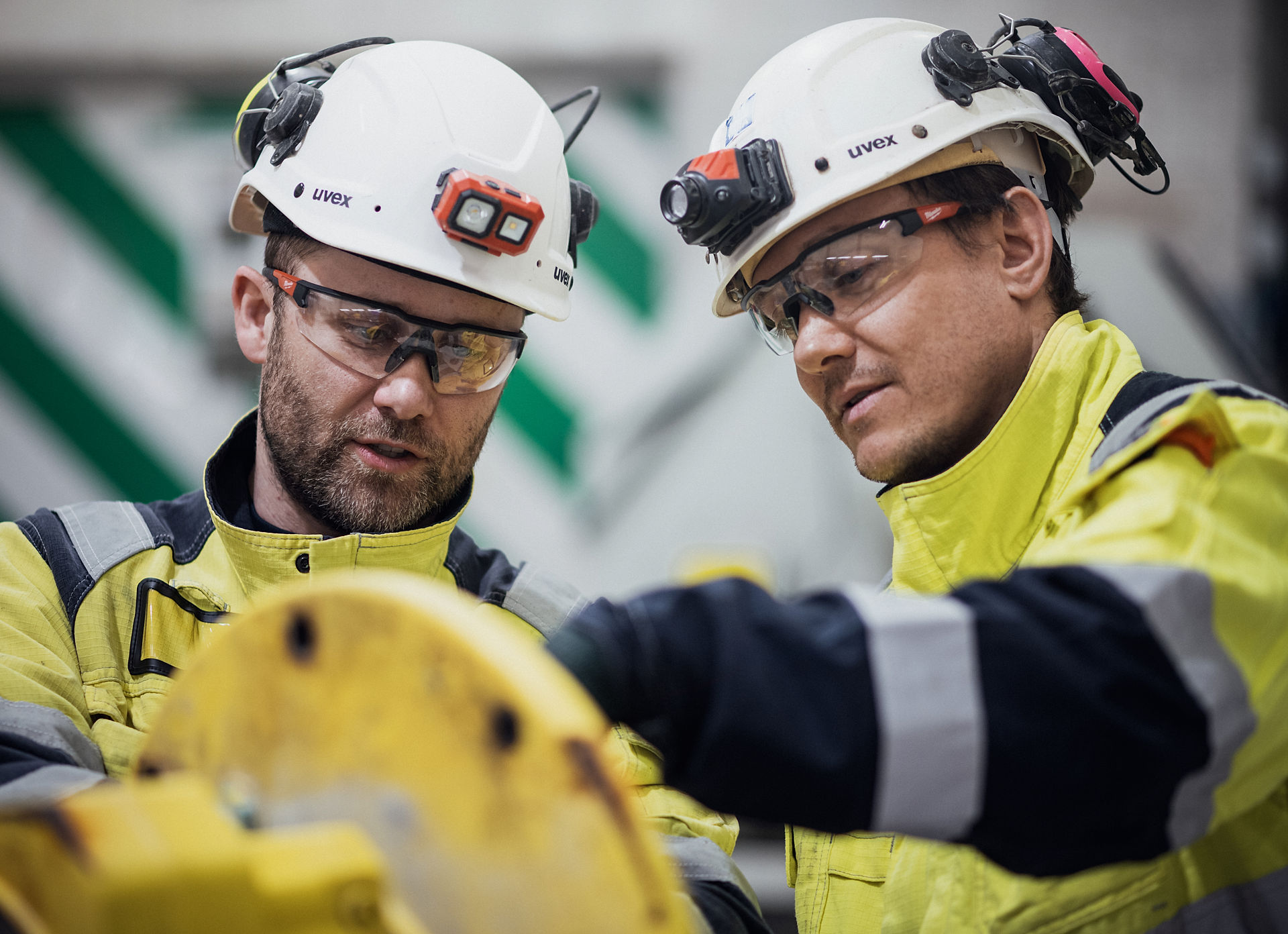 Two engineers talking